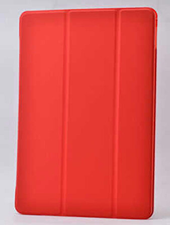 Apple iPad 5 Air Uyumlu Zore Smart Cover Standlı 1-1 Kılıf (Kırmızı)