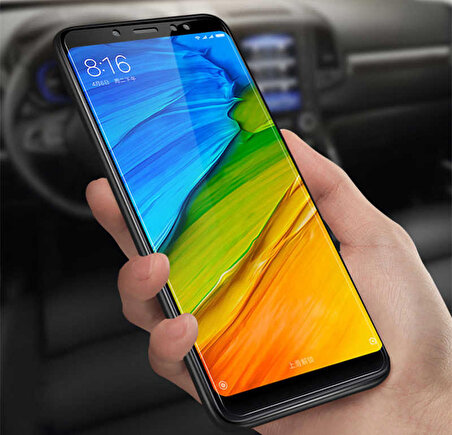 Xiaomi Redmi Note 5 Pro Uyumlu Zore Kenarları Kırılmaya Dayanıklı Cam Ekran Koruyucu