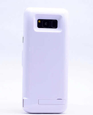 Samsung Galaxy S8 Uyumlu Şarjlı Kılıf Harici Batarya (Beyaz)