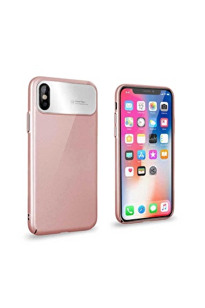 Apple iPhone XS Uyumlu Kılıf Roar Ultra-Air Hard Kapak Rose Gold