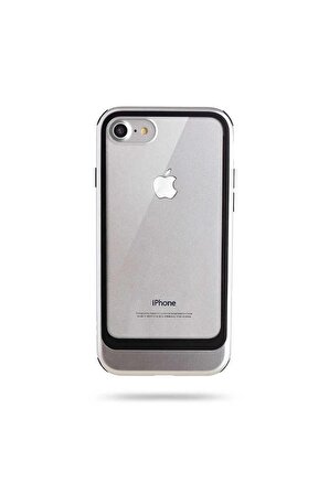 Apple iPhone 8 Uyumlu Kılıf Roar Ace Hybrid Ultra Thin Kapak Gri