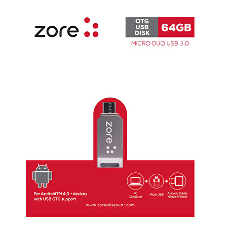 Zore 3.0 Micro Metal OTG 64 GB