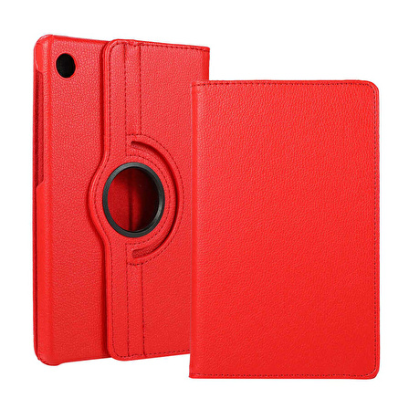 Huawei MatePad T10 Uyumlu Zore Dönebilen Standlı Kılıf (Kırmızı)