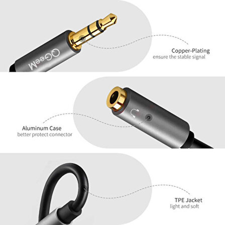 Qgeem QG-AU08 3.5mm Çoğaltıcı Audio Kablo