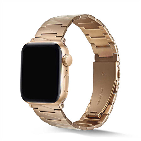 Apple Watch 42mm Uyumlu KRD-48 Metal Kordon (Rose Gold)