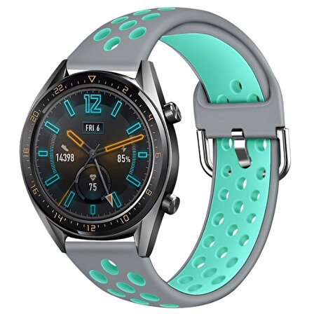 Huawei Watch GT 3 46mm Uyumlu KRD-10 Silikon Kordon (NO6)