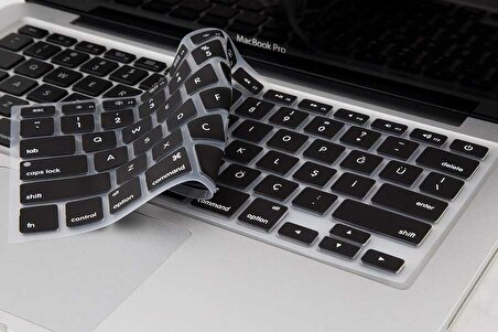 Apple Macbook 13' Pro Touch Bar A1706 Uyumlu Zore Klavye Koruyucu Silikon Ped