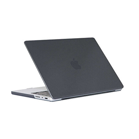 Apple Macbook 16.2' 2021 Uyumlu A2485 Zore MSoft Carbon Fiber Tasarımlı Kapak