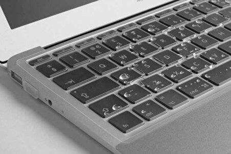 Apple Macbook 13' Pro Touch Bar A1706 Uyumlu Zore Klavye Koruyucu Şeffaf Silikon Ped