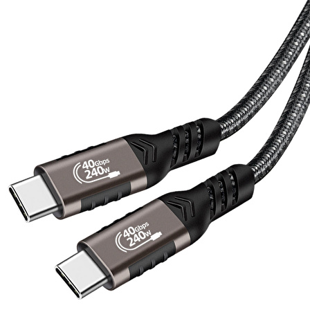 Zore QG01 Type-C to Type-C USB4 PD Data Kablosu 240W 40Gbps 8K@60Hz 1.5 Metre
