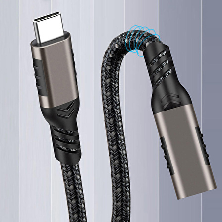 Zore Extension USB3.2 Type-C PD Uzatma Kablosu 100W 20Gbps 4K@60Hz 1 Metre