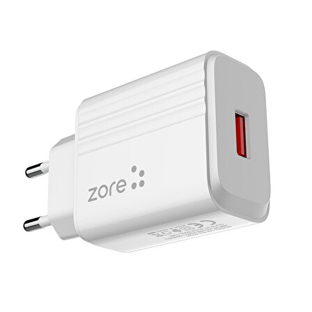 Zore Play PL1 Type-C 12 Watt Hızlı Şarj Aleti Beyaz