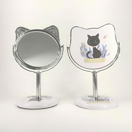MORDİNO Black Cat Kedi Model Masa Aynası