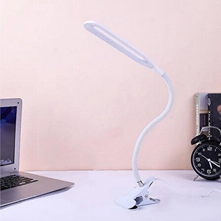 USB Girişli 24 Led Masa Lambası 360 ° Katlanır Kıskaçlı Çalışma Lambası Ayarlanabilir Lamba