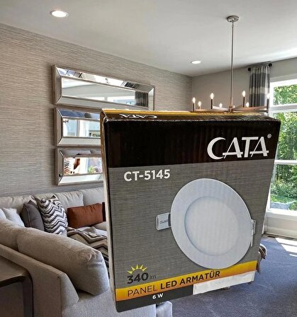 Cata CT-5145 6 Watt Sıva Altı Led Panel Beyaz Işık 5 Adet