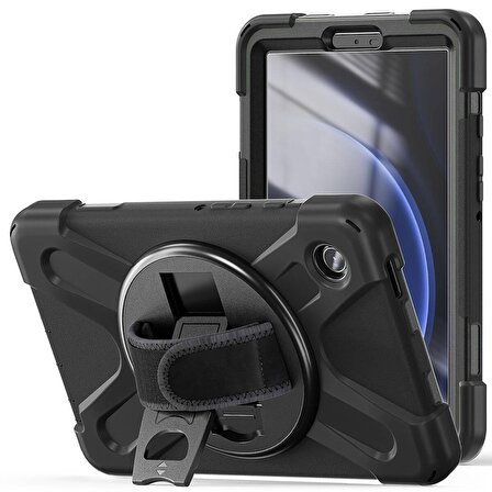 Samsung Galaxy Tab A9 Uyumlu Tablet Kılıfı Sert PC Zırhlı Defender Kılıf