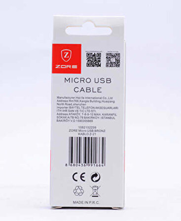 Micro Usb Bronz Kablo Z-21