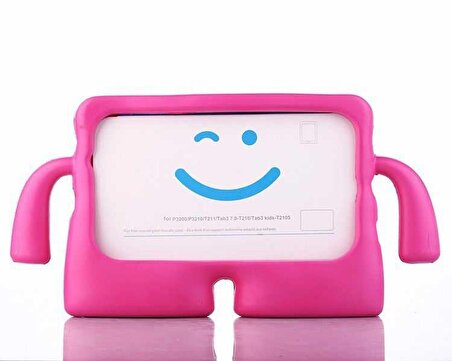 Samsung Galaxy Tab A 8.0 T290 (2019) Uyumlu Çocuk Tablet Kılıf iBuy Silikon Kılıf  Pembe Koyu
