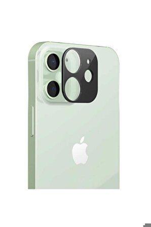 Apple iPhone 12 Uyumlu Araree C-Subcore Temperli Kamera Koruyucu Siyah