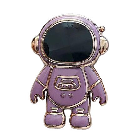 Space Astronot Figürlü Cep Telefonu Standı Lila