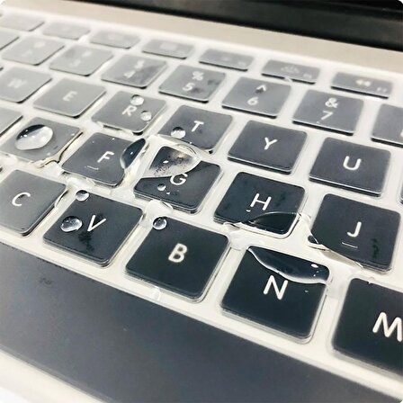 Apple Macbook 12' Retina Uyumlu Klavye Koruyucu Transparan Buzlu Silikon Ped