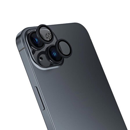 Apple iPhone 15 Plus Uyumlu CL-13 Kamera Lens Koruyucu Siyah