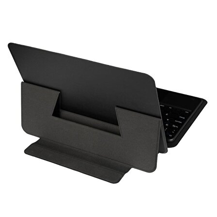 Samsung Galaxy Tab S7 Plus T970 Uyumlu Border Keyboard Bluetooh Bağlantılı Standlı Klavyeli Tablet Kılıfı