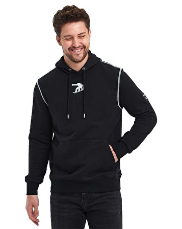 Snowboard Nakış Logo Baskılı Gri Sweatshirt