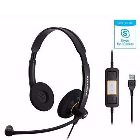 Sennheiser SC 60 USB ML Duo Kablolu UC Kulak Üstü Kulaklık
