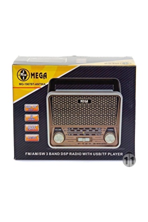 Mg-1967u Antika Usb+hafıza Kartlı Radyo Kulaklık Hediyeli