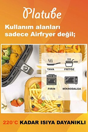 Pisirme Kagidi 50 adet Airfryer Yagli Kagit Xiaomi Philips Air Fryer Tüm Markalara Uyumlu Yuvarlak