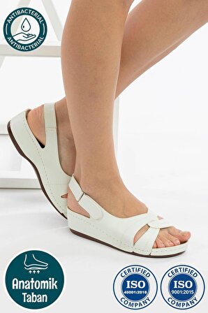 Kadın Ortopedik Anatomik Tabanlı Topuklu Konfor Modeli Anne Orta Yaş Genç Şık Sandalet Terlik