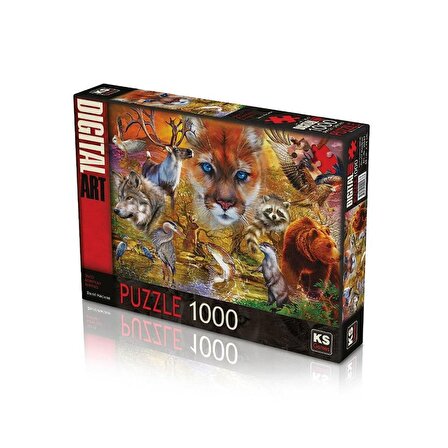 Oyuncakmatik North American Animals 12+ Yaş Küçük Boy Puzzle 1000 Parça