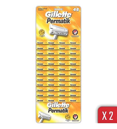 Gilette Permatik 48x2 96 Tıraş Bıçağı