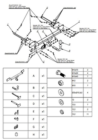 Hakpol - BMW 3 Serisi E36 1994 - 2001 Çeki Demiri