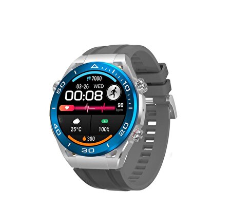Global 2023 Watch SK4 Ultimate Android İOs HarmonyOs Uyumlu Akıllı Saat Gümüş WNE0355