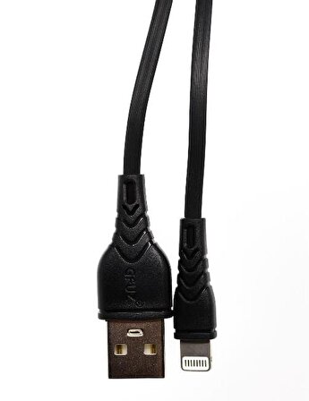 Global CA60 USBA to Lightning Hızlı Data ve Şarj Kablosu 3A Siyah