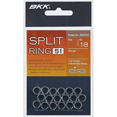 BKK Split Ring-51 18 Adet Paslanmaz Halka 3 No 22.6 Kg