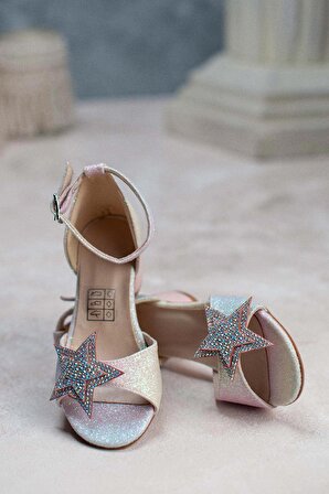 Kız Çocuk Topuklu Ayakkabı Yıldız Unicorn