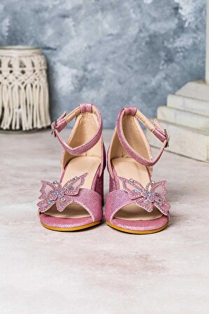 Kız Çocuk Topuklu Ayakkabı Unicorn Kelebek