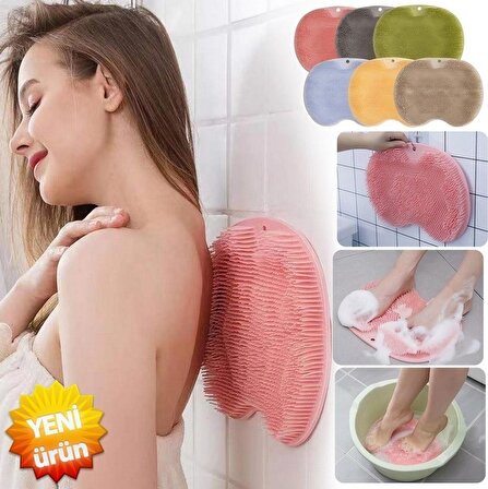 Vantuzlu Banyo Kesesi Banyo Lifi Silikon Kaliteli Banyo Masaj Kesesi Ayak Sırt Masaj Pedi Yeni Ürün