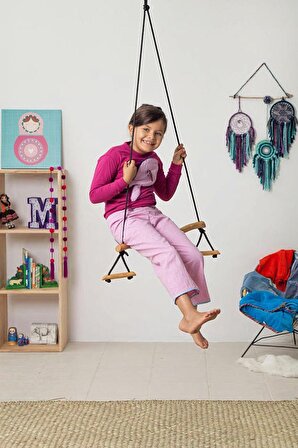 Basic Ahşap Duyusal Trapez Salıncak Çocuk Aktivite Jimnastik Gelişim Salıncağı