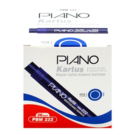 Piano Beyaz Tahta Kalemi Kartuşu Mavi 36 Lı (1 Kutu)