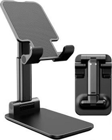 Masaüstü Katlanabilir Uzatmalı Tablet Telefon Tutucu Stand 2 Kademeli Uzunluk Ayarlı
