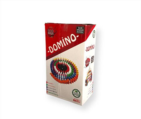 Ans Toys Domino Oyunu - 100 Prç (Doğal Ahşap)