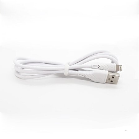 Global CA60 USBA to Lightning Hızlı Data ve Şarj Kablosu 3A Beyaz WNE0682