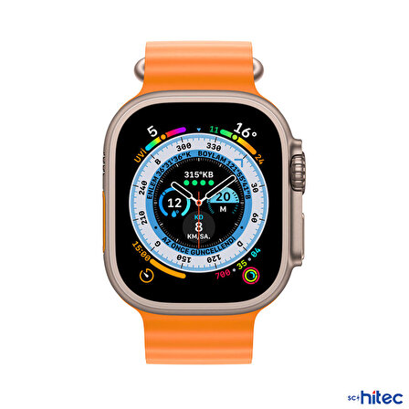 Global Watch S8 Ultra Max WNE0380 Turuncu Akıllı Saat