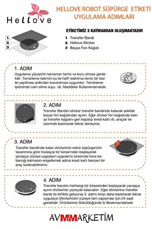 Süpürge Koruyucu Xiaomi Vacuum Mop 1C Siyah Yüzey Sticker Çizilme Önleyici Etiket Maskeleyici