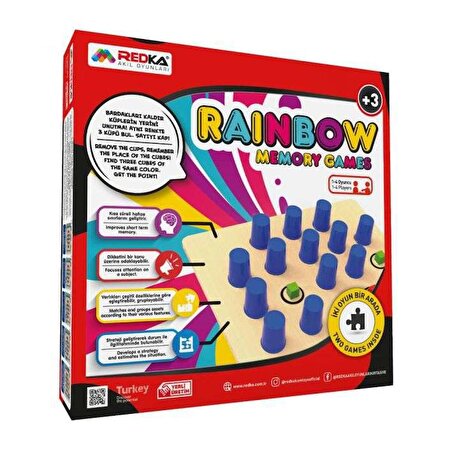Redka Rainbow Hafıza Oyunu Akıl Zeka ve Strateji RAINBOW Memory Games