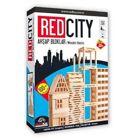 Redka Redcity Oyunu Ahşap Bloklar Redka Red City Ahşap Yapı Blokları Oyunu